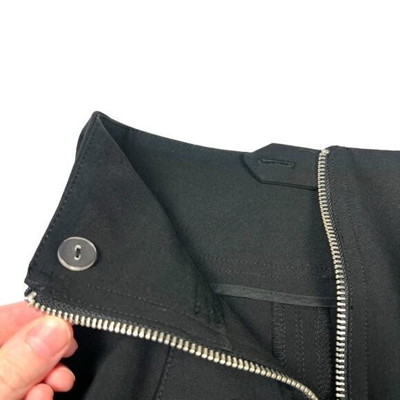 Adrienne Vittadini Studio Skirt Black Double Zip Front Women's 6 Career Office - Picture 9 of 13